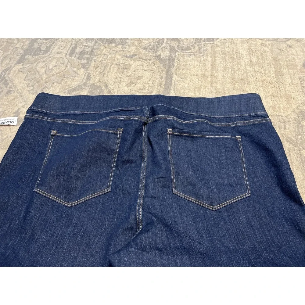 New Old Navy Women's Plus Size 28 W Long Medium Wash Blue Mid Rise Jegging Jeans